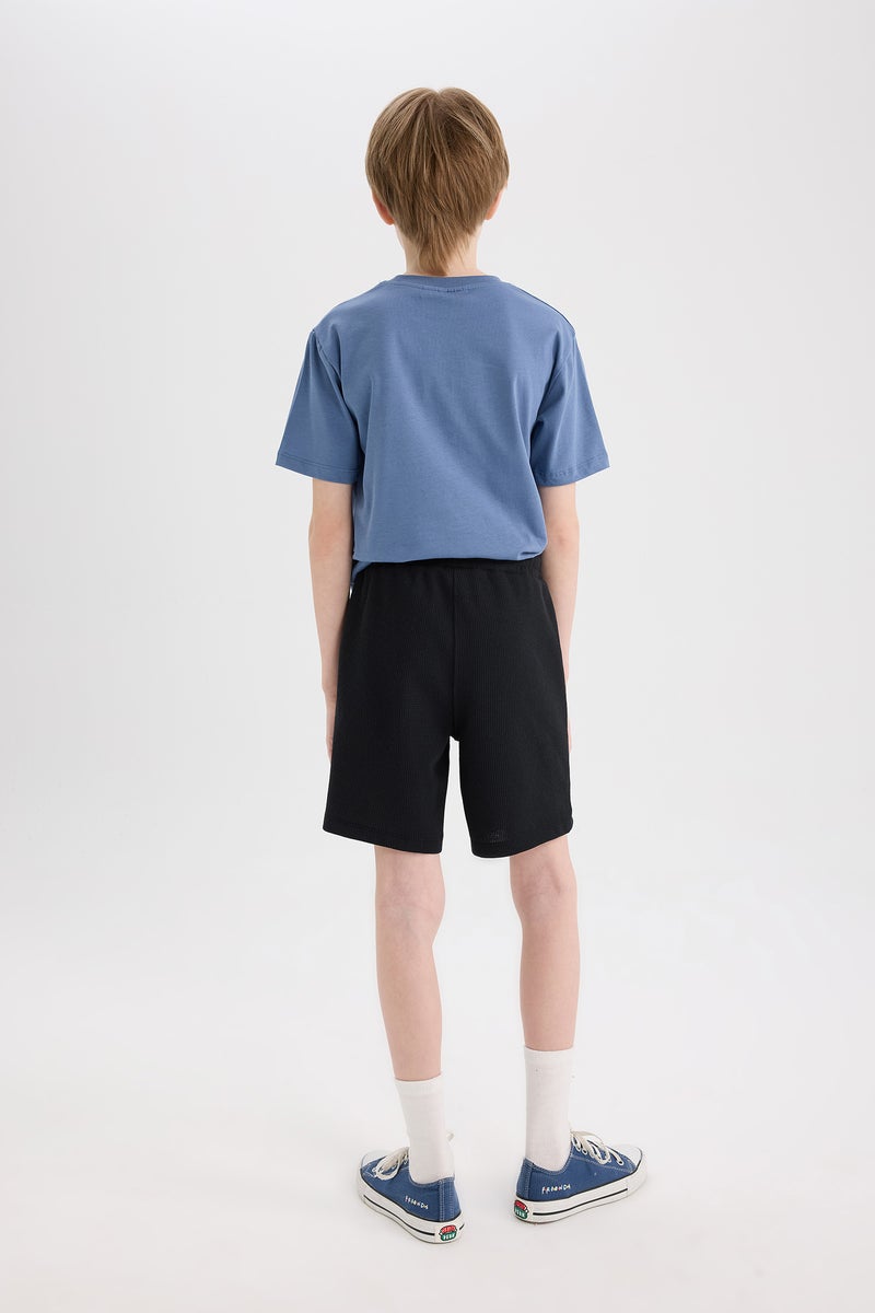 DeFacto Black Boy Boy Waffle Shorts Casual - Image 5