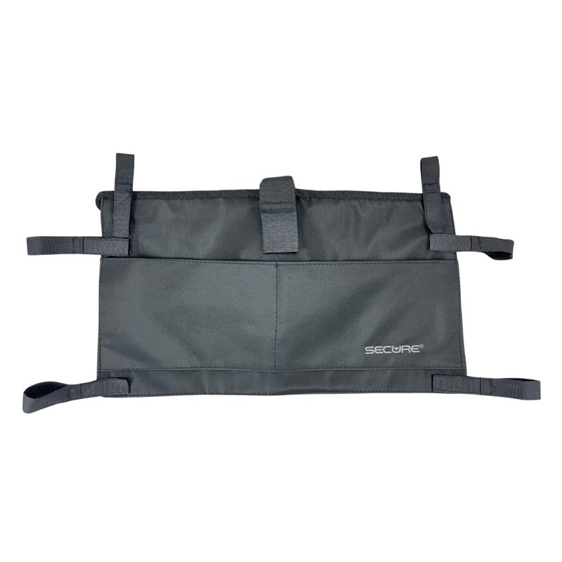 Secure Safety Solutions Secure Six Pocket Walker Storage Bag Black Mobility Aid Accessory Pouch for Elderly Seniors Disabled Hands Free Tote Caddy Fits Most Walkers