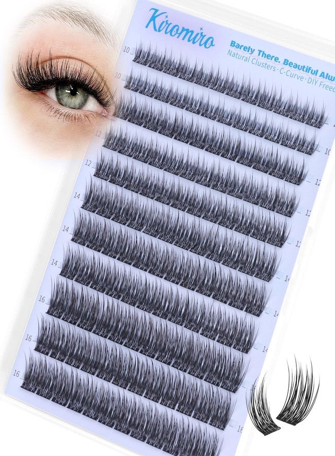 Kiromiro Wispy Lash Clusters Natural Cluster Eyelash Extensions 10-16mm Natural Lash Clusters with Thin Band Fairy Eyelash Clusters Soft DIY Cluster Lash Extensions 132pcs - Image 1
