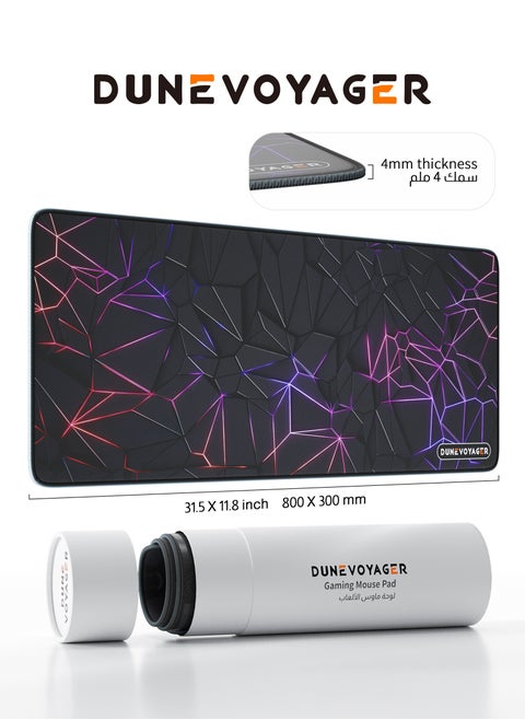 Large Desk Mouse Pad, Waterproof Gaming Mouse Pad, 800 x 300 x 4mm, 31.5 x 11.8 x 0.157in, Gaming Mouse Pad, XXL Desk Mat, Non-Slip Desk Mat, XL Gaming Mouse Pad, Thick Rubber Desk Pad Mouse Pad, Suitable for Gaming, Office, and Home Use