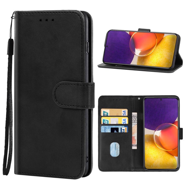 HuHa Case Cover Leather Phone Case For Samsung Galaxy A82 5G / Quantum 2(Black) - Image 1