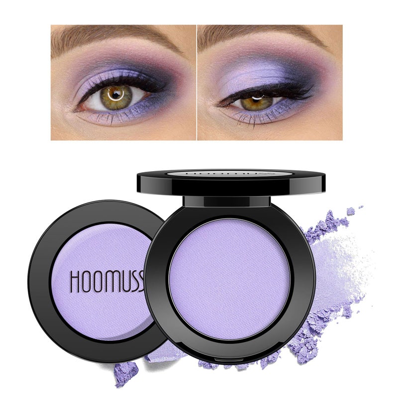 HOOMUSS Single Purple Eyeshadow Matte Handmade Pressed Eyeshadow Powder Palette Long Lasting With No Creasing High Pigmented Intense Color Purple Eye Shadow (Lavender) - Image 1