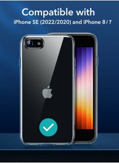 CATANES جراب شفاف شفاف رفيع من مادة TPU الناعمة ومضاد للصدمات ومضاد للأصفر لهاتف iPhone SE 2022 / SE 2020، متوافق مع iPhone SE الجيل الثالث والثاني / iPhone 7 / iPhone 8 (4.7 بوصة) شفاف  - Image 3