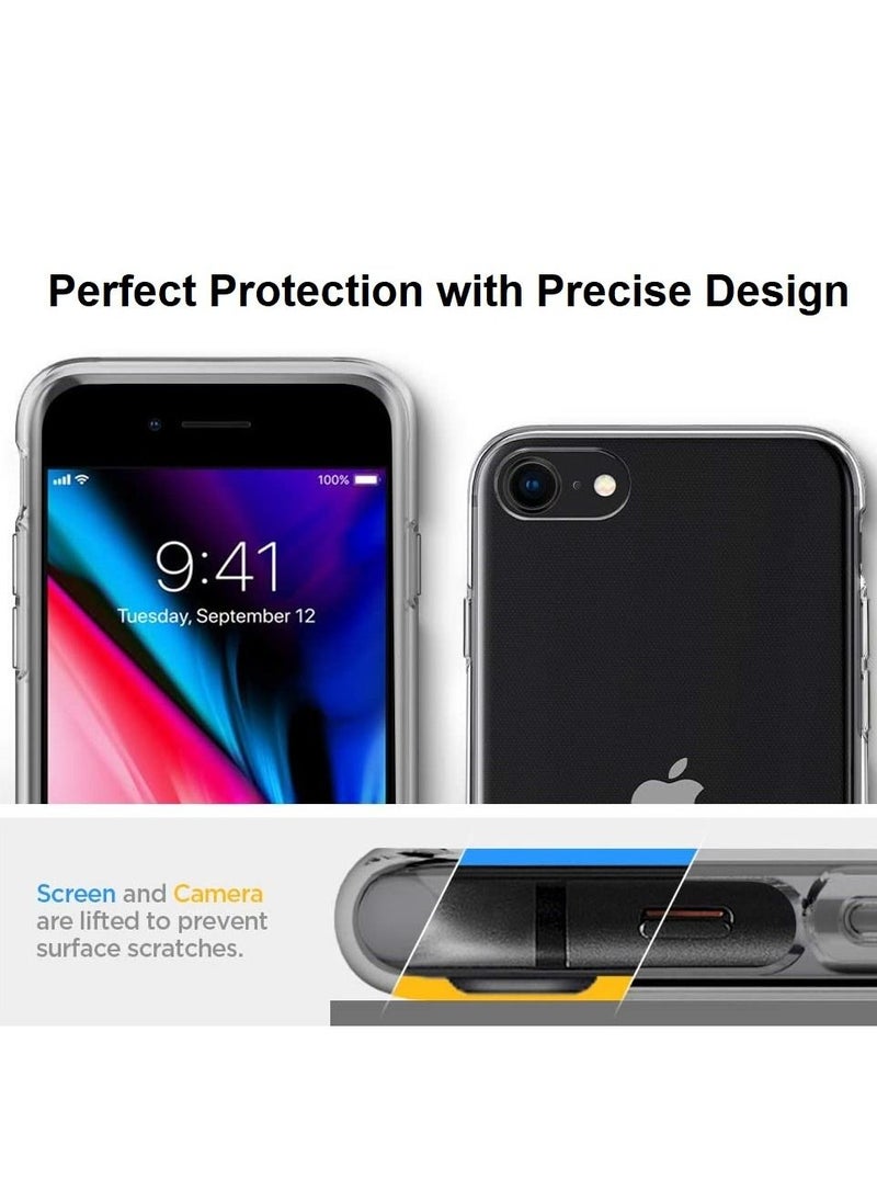 iPhone SE 2022 / SE 2020 Crystal Clear Case Thin Soft TPU Transparent Protective Cover Shockproof Anti-Yellow Compatible with iPhone SE 3rd and 2nd Generation / iPhone 7 / iPhone 8 (4.7 inch) Clear