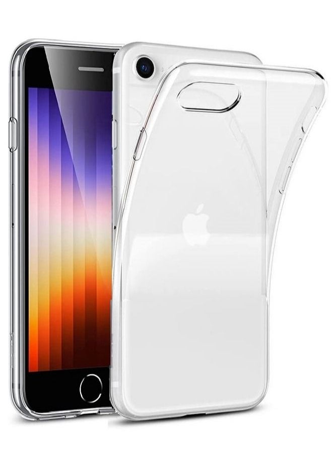 CATANES جراب شفاف شفاف رفيع من مادة TPU الناعمة ومضاد للصدمات ومضاد للأصفر لهاتف iPhone SE 2022 / SE 2020، متوافق مع iPhone SE الجيل الثالث والثاني / iPhone 7 / iPhone 8 (4.7 بوصة) شفاف  - Image 1