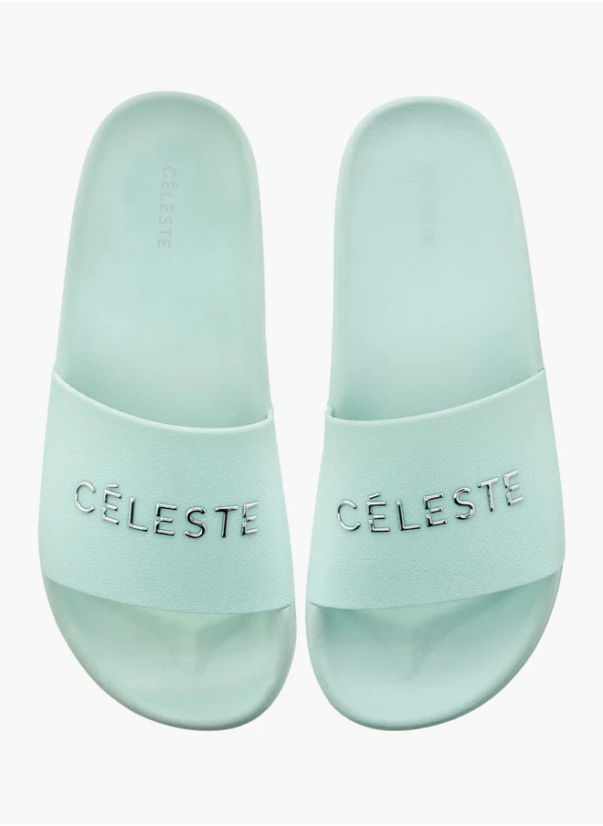 سيليست Women's Logo Detail Slip-On Slides