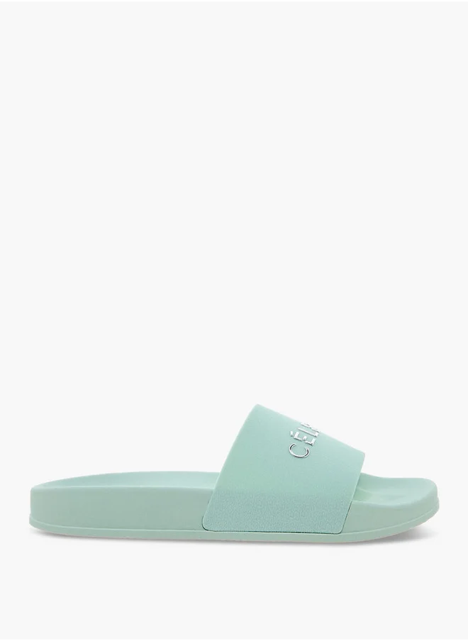 سيليست Women's Logo Detail Slip-On Slides