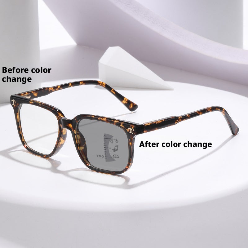 Fashion Retro Multifocal Reading Glasses with Anti-blue Light for Seniors - Image 2