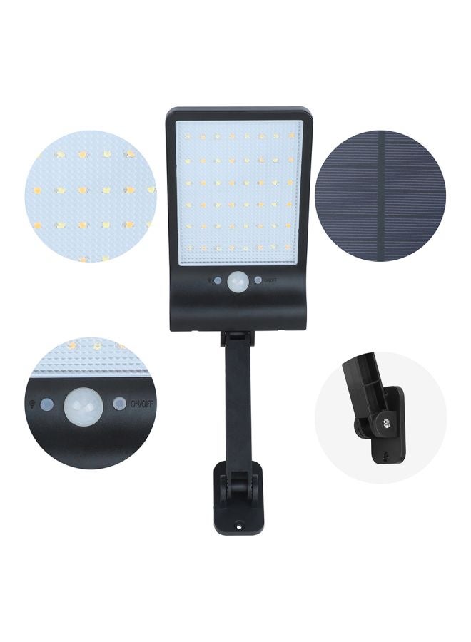 LED Solar Light With Remote Control Black 19.5x3.5x11.5centimeter