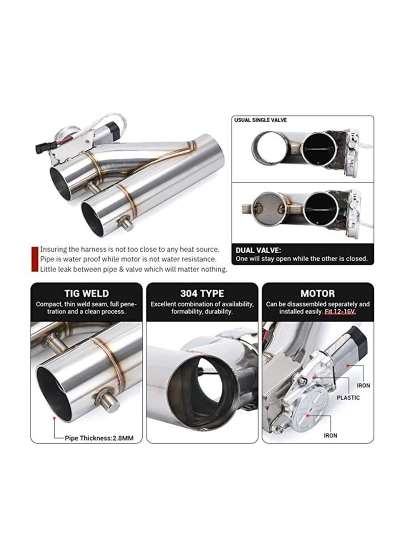 Royal PQY Universal 3 Inch Stainless Steel Exhaust Pipe Kit - Image 3