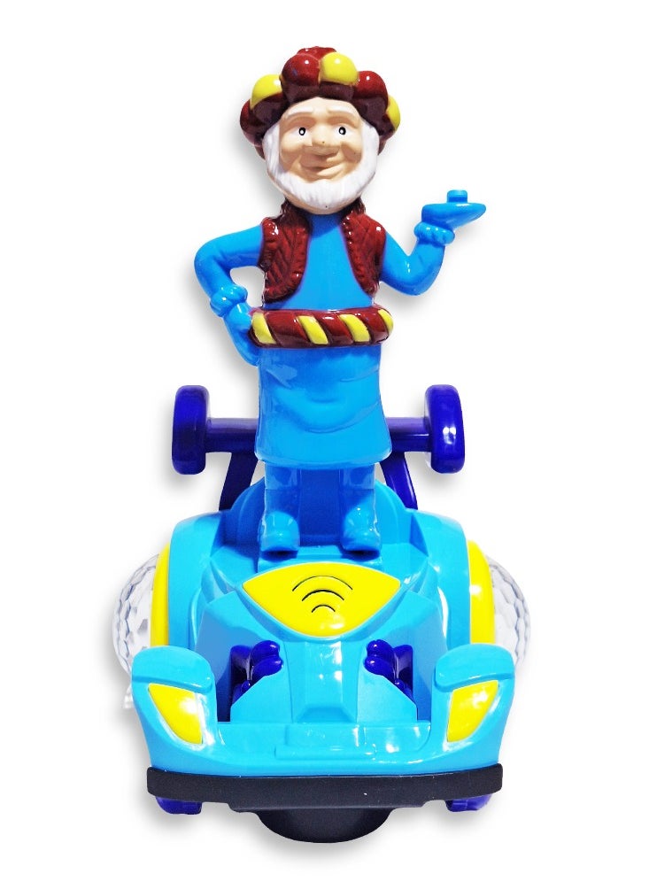 Generic Ramadan Lantern, Great Musical Action Toy for Kids, Dancing Ramadan Lantern with Cartoon Characters on Luminous Moving Car Cute Ramadan Lanterns, New Ramadan Lantern Toy for Kids, Model NO.02-11, Skinny Man, Blue  - Image 1