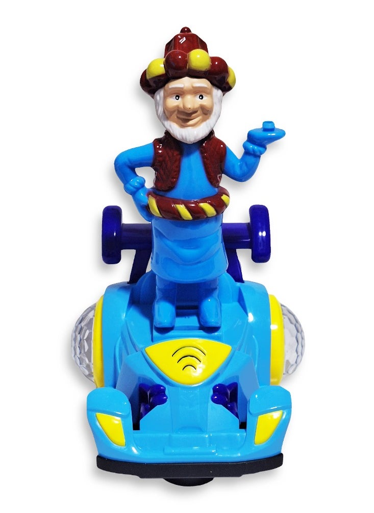 Generic Ramadan Lantern, Great Musical Action Toy for Kids, Dancing Ramadan Lantern with Cartoon Characters on Luminous Moving Car Cute Ramadan Lanterns, New Ramadan Lantern Toy for Kids, Model NO.02-11, Skinny Man, Blue  - Image 3