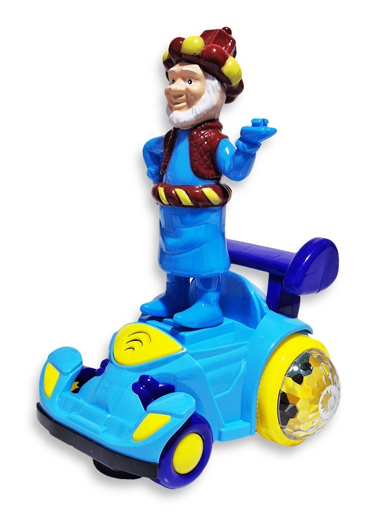 Generic Ramadan Lantern, Great Musical Action Toy for Kids, Dancing Ramadan Lantern with Cartoon Characters on Luminous Moving Car Cute Ramadan Lanterns, New Ramadan Lantern Toy for Kids, Model NO.02-11, Skinny Man, Blue  - Image 4