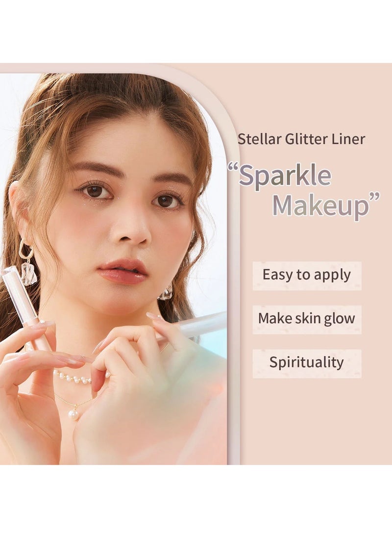 MilleFee MilleFée Stellar Glitter Liner Glitter Moisturizing Eyeliner Teardrop Bag 1.5g- 01 Spica - Image 3