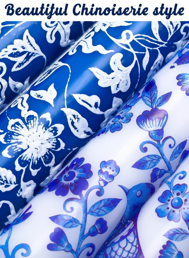Conelist 12 Pack Chinoiserie Taper Candles Blue and White Taper Candle 10inch Blue Willow Decorative Taper Candles Bulk for Coworkers Home Decoration Wedding Women - Image 2