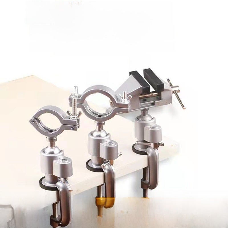 Multifunctional Aluminum Alloy Rotating Vise Electric Drill Bench Vise Mini Hand Drill Electric Grinder Angle Grinder Universal Bracket(Angle grinder bracket) - Image 2