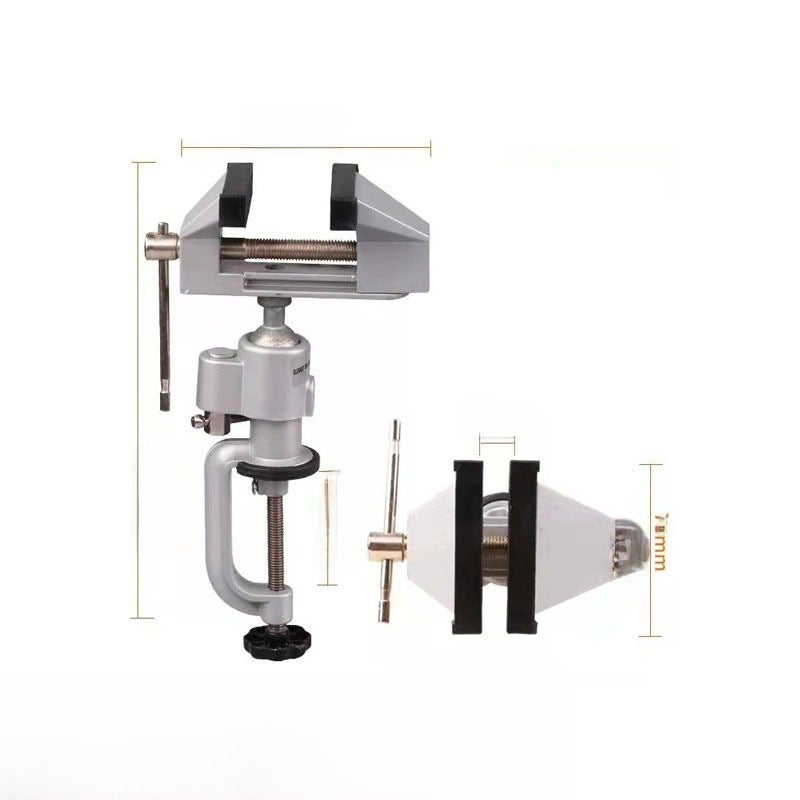 Multifunctional Aluminum Alloy Rotating Vise Electric Drill Bench Vise Mini Hand Drill Electric Grinder Angle Grinder Universal Bracket(Angle grinder bracket) - Image 4