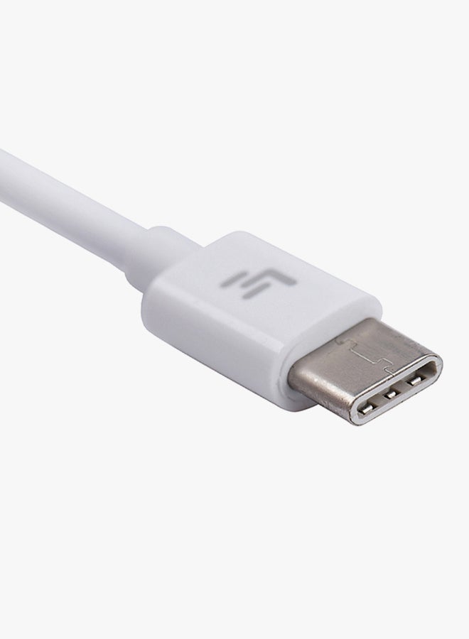 Voberry Type-C To 3.5mm Female Audio Adapter Cable White - Image 3