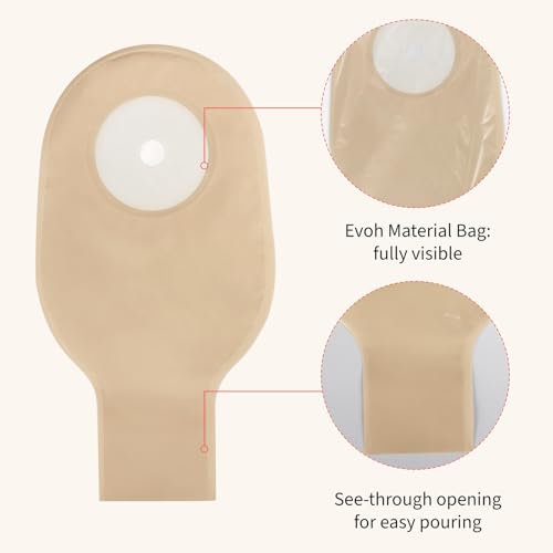 DERAYMI 30 PCS Colostomy Bags, Ostomy Supplies with 6 Clamp Closure, 15mm-65mm Cut to Fit Ostomy Bag for Ileostomy Stoma Care, Single-Layer Non-Woven Drainable Pouches - Image 4