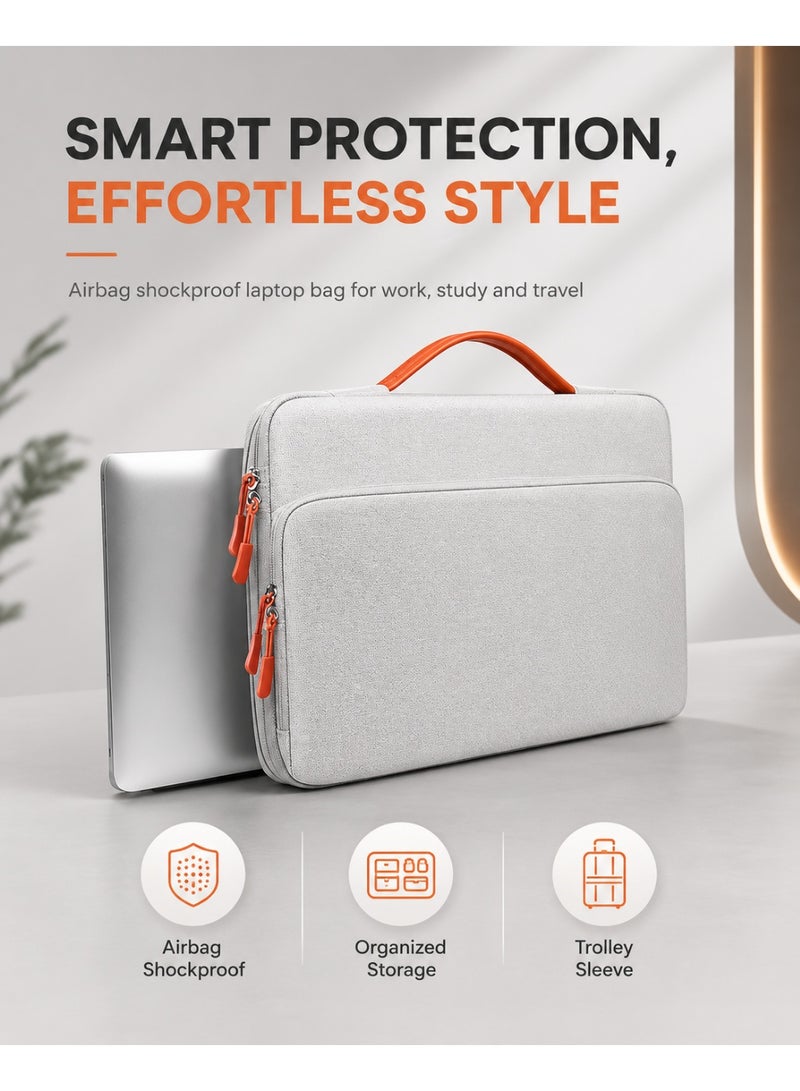 QIYUE 14 Inch Waterproof Laptop Bag, Compatible with MacBook Pro 14 Inch (M2/M3/M4 A2442/A2779/A2918/A2992/A3402) & MacBook Air 13.6/15.3, also fits Lenovo Xiaoxin Pro 14, HP Pavilion 14, Dell XPS 14, Samsung Galaxy Book 14, Huawei MateBook 14 Ultra-Thin Notebook Handbag - Image 4