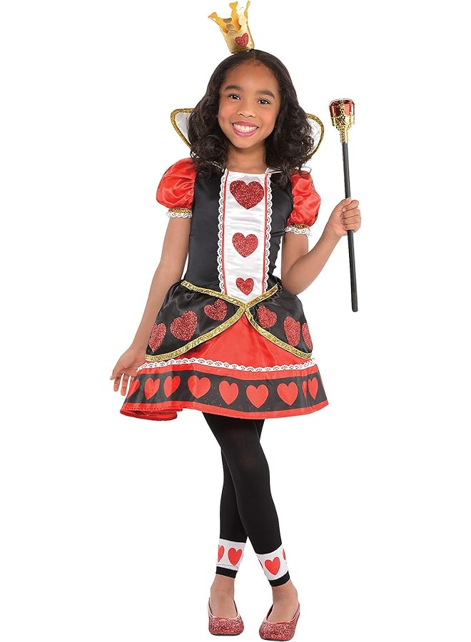 Amscan Girls Queen Of Hearts Costume Small (4 6) Red - Image 1