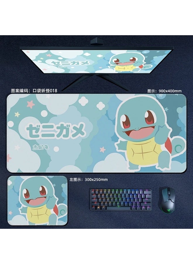 pokemon Mouse Pad Large Mouse Pad for Computer Non Slip Rubber Base 900*400*3mm  Home Office Long Stitched Edge Mouse Mat for Laptop