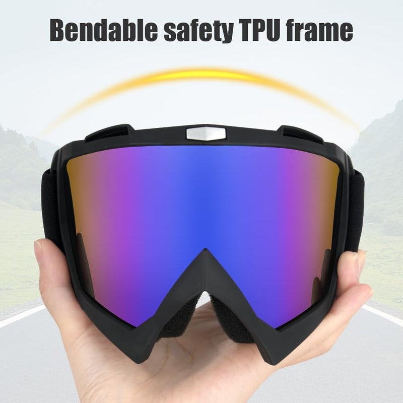 HOTUT Motorcycle Goggles for Riding, Skiing, and ATV - UV400 Protection - Image 3
