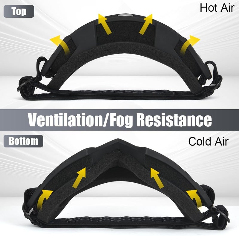 HOTUT Motorcycle Goggles for Riding, Skiing, and ATV - UV400 Protection - Image 4