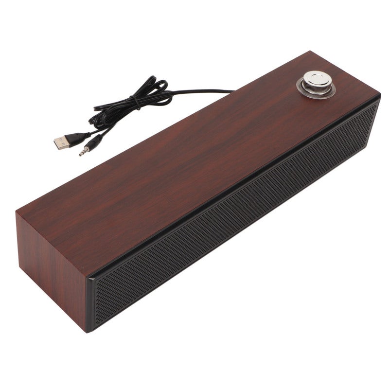 Computer Soundbar 14.6 X 3.5 X 3 Inches 6W Dual Output HiFi Stereo Sound - Bluetooth & AUX Wired Wireless Connection Desktop Speakers for PC Laptop Desktop Setup - Image 3