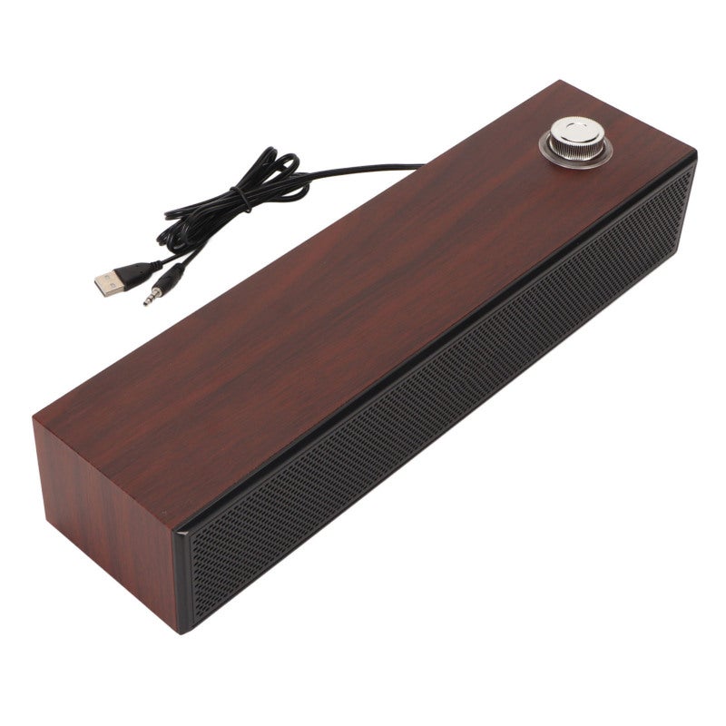 Computer Soundbar 14.6 X 3.5 X 3 Inches 6W Dual Output HiFi Stereo Sound - Bluetooth & AUX Wired Wireless Connection Desktop Speakers for PC Laptop Desktop Setup - Image 4