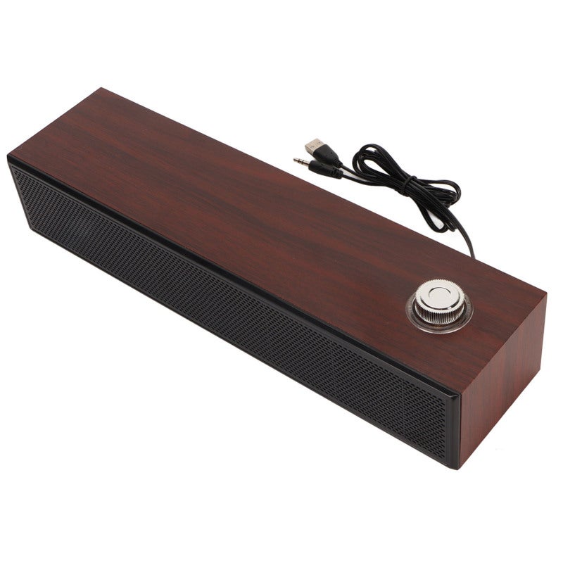Computer Soundbar 14.6 X 3.5 X 3 Inches 6W Dual Output HiFi Stereo Sound - Bluetooth & AUX Wired Wireless Connection Desktop Speakers for PC Laptop Desktop Setup - Image 1
