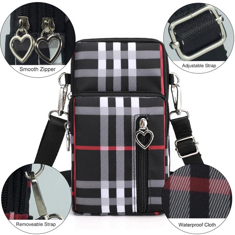 JANKS Universal Small Crossbody Bag for Women, Nylon Mini Phone Wallet Shoulder Bag Arm Bag Side Cell Phone Purse Over the Shoulder Purse Travel Pouch for Women - Image 4