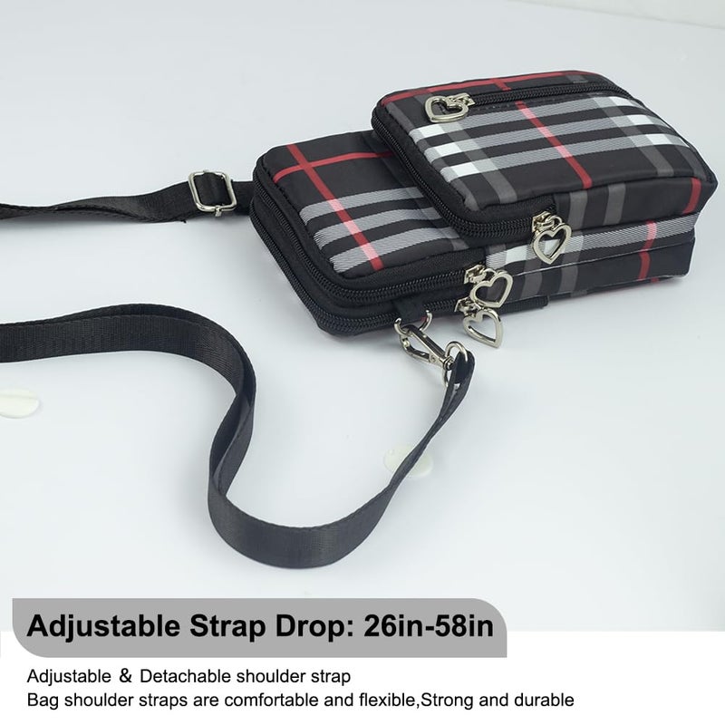 JANKS Universal Small Crossbody Bag for Women, Nylon Mini Phone Wallet Shoulder Bag Arm Bag Side Cell Phone Purse Over the Shoulder Purse Travel Pouch for Women - Image 5