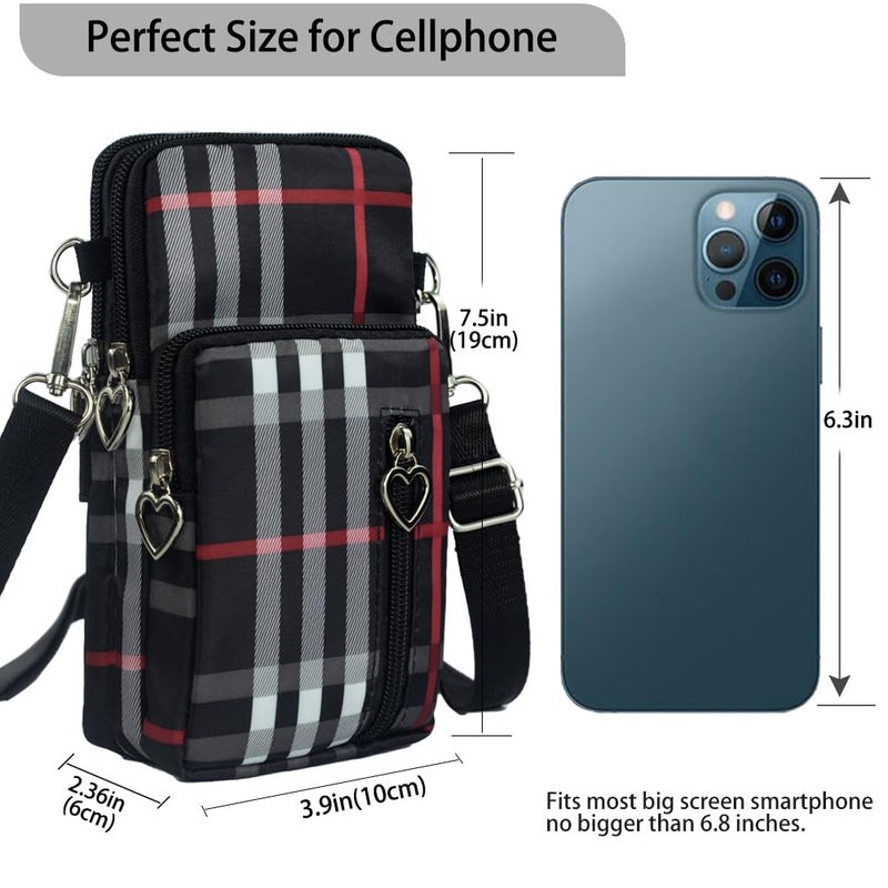 JANKS Universal Small Crossbody Bag for Women, Nylon Mini Phone Wallet Shoulder Bag Arm Bag Side Cell Phone Purse Over the Shoulder Purse Travel Pouch for Women - Image 3