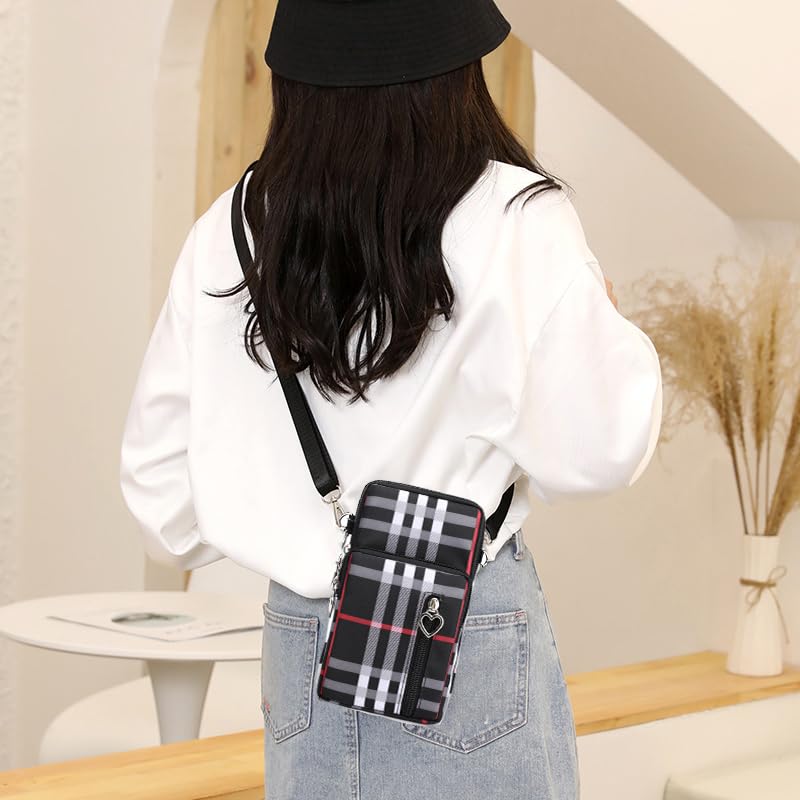 JANKS Universal Small Crossbody Bag for Women, Nylon Mini Phone Wallet Shoulder Bag Arm Bag Side Cell Phone Purse Over the Shoulder Purse Travel Pouch for Women - Image 2