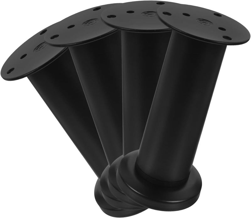 VILLCASE 4pcs Adjustable Bed Frame Support Legs 12-18cm Black Plastic Furniture Legs Replacement for Bed Frame Riser Cabinet Sofa - Image 1