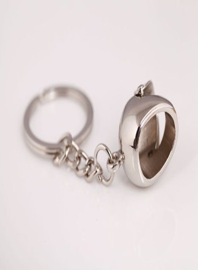 Bestdays Stainless Steel Keychain Mini Ruler Key Charm Bag Charm Funny Keychains (Helmet) - Image 3
