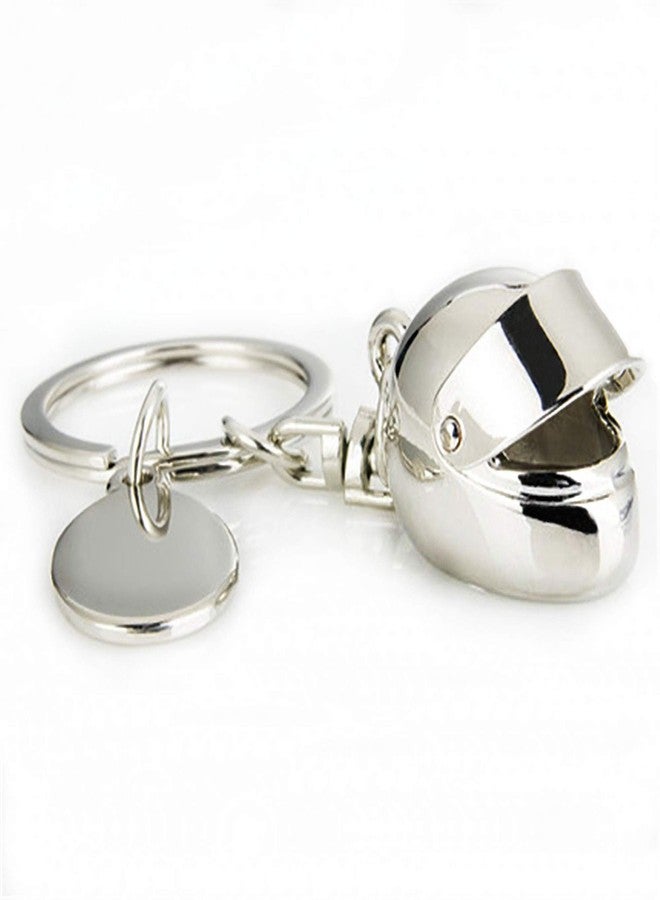 Bestdays Stainless Steel Keychain Mini Ruler Key Charm Bag Charm Funny Keychains (Helmet) - Image 1