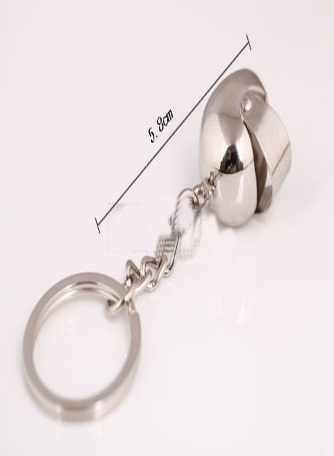 Bestdays Stainless Steel Keychain Mini Ruler Key Charm Bag Charm Funny Keychains (Helmet) - Image 2