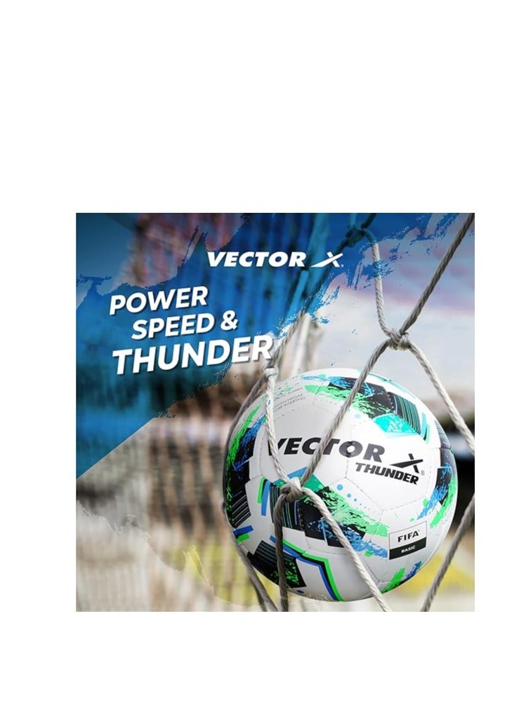 Vector X Thunder FIFA Basic Football | Size 5 | Machine Stitched | Training | Match | Sports | Playing | Practice | Soccer Ball  - Image 3