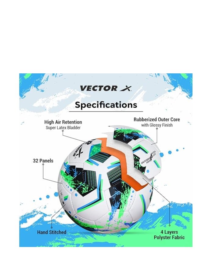 Vector X Thunder FIFA Basic Football | Size 5 | Machine Stitched | Training | Match | Sports | Playing | Practice | Soccer Ball  - Image 4