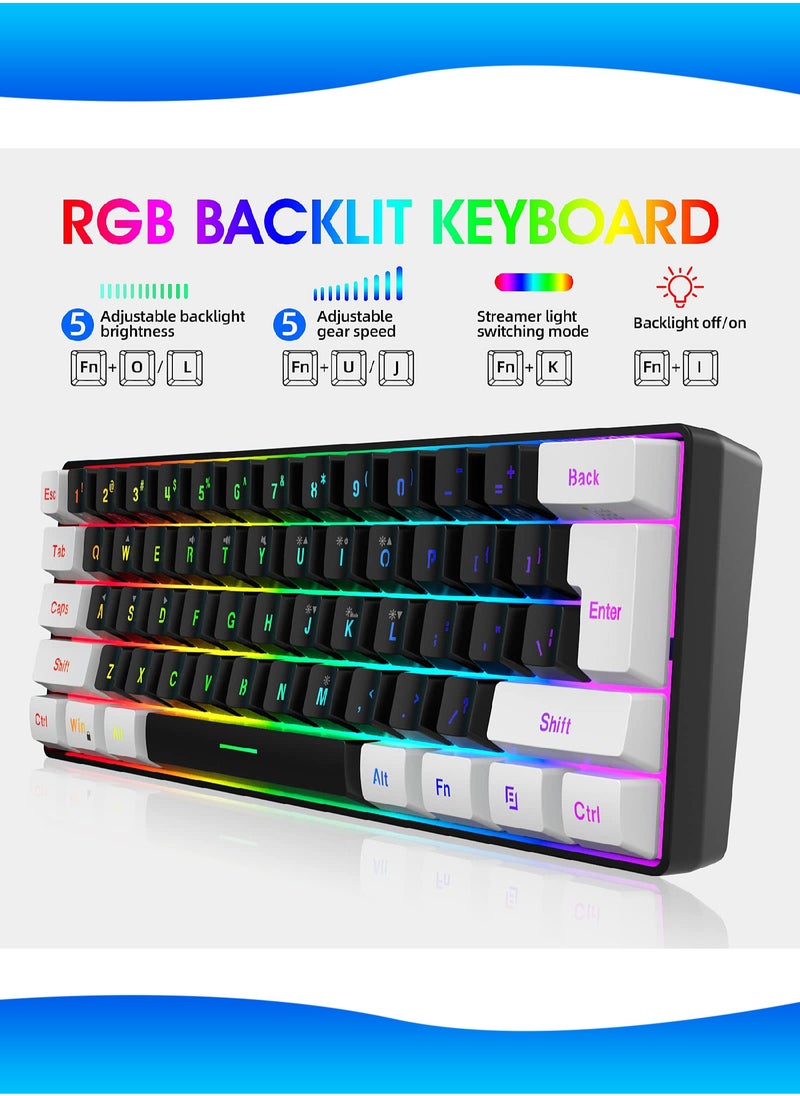 Mi VAZA - 61-Key Membrane Keyboard - Wired Mini Keyboard - Gaming Keyboard and Office Keyboard - RGB Light - Computer Keyboard - Image 1