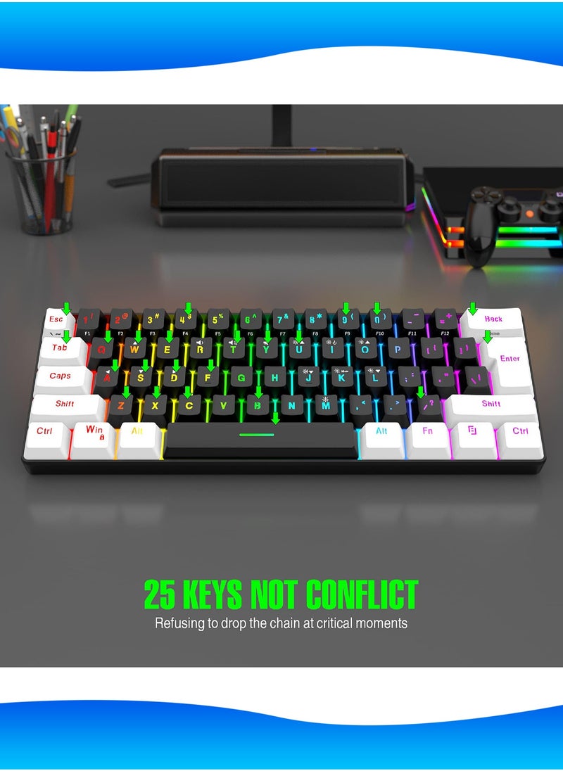 Mi VAZA - 61-Key Membrane Keyboard - Wired Mini Keyboard - Gaming Keyboard and Office Keyboard - RGB Light - Computer Keyboard - Image 1