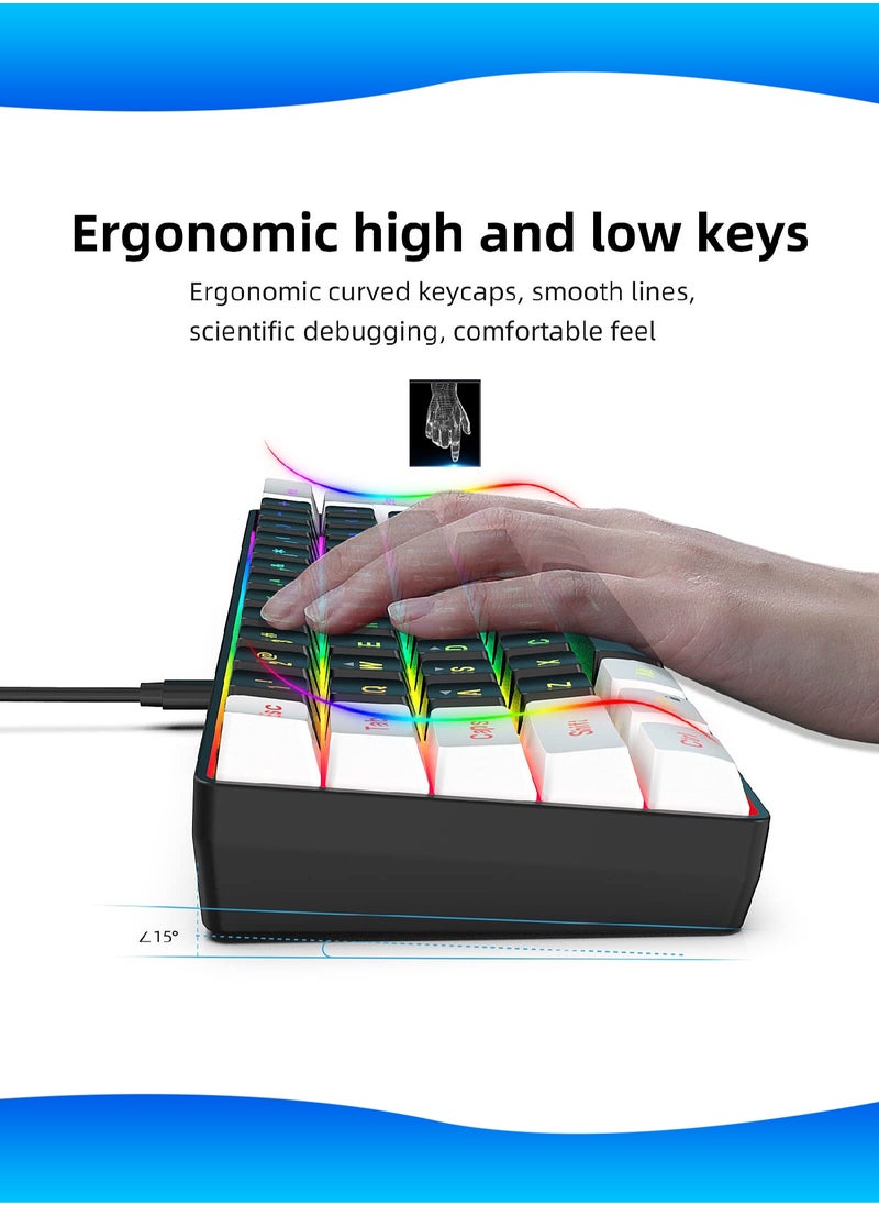 Mi VAZA - 61-Key Membrane Keyboard - Wired Mini Keyboard - Gaming Keyboard and Office Keyboard - RGB Light - Computer Keyboard - Image 1