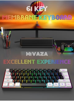 Mi VAZA 61-Key Membrane Keyboard - Wired Mini Keyboard - Gaming Keyboard and Office Keyboard - RGB Light - Computer Keyboard  - Image 1