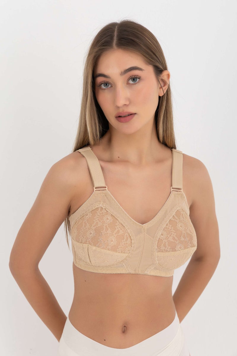 Seline Wireless Comfort Bra - Beige - Image 4