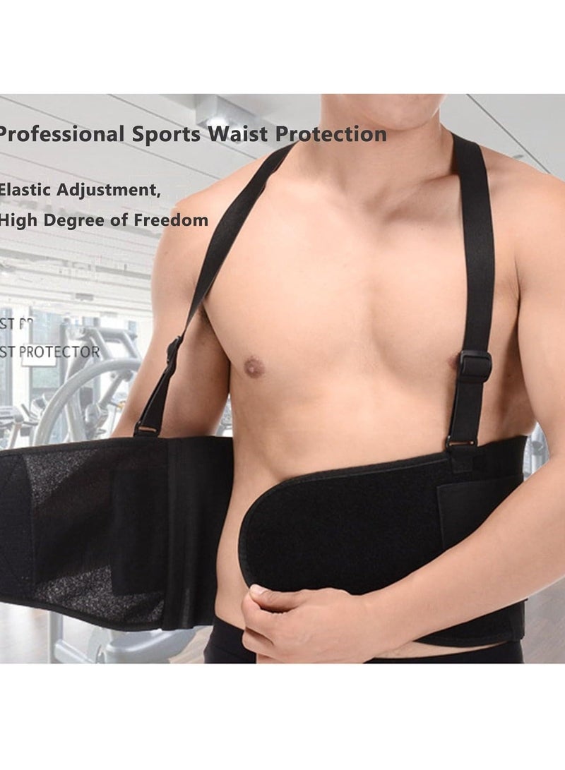 Ergonomic Lumbar Support Belt with Suspenders - Adjustable Back Brace for Pain Relief, Injury Recovery, Heavy Lifting - Unisex Sizes for Work & Daily Activities - Image 3