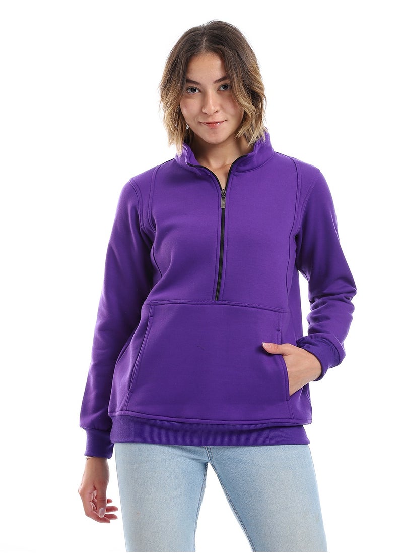 Caesar - Women Closed Hoodie With Front Zipper - Image 1