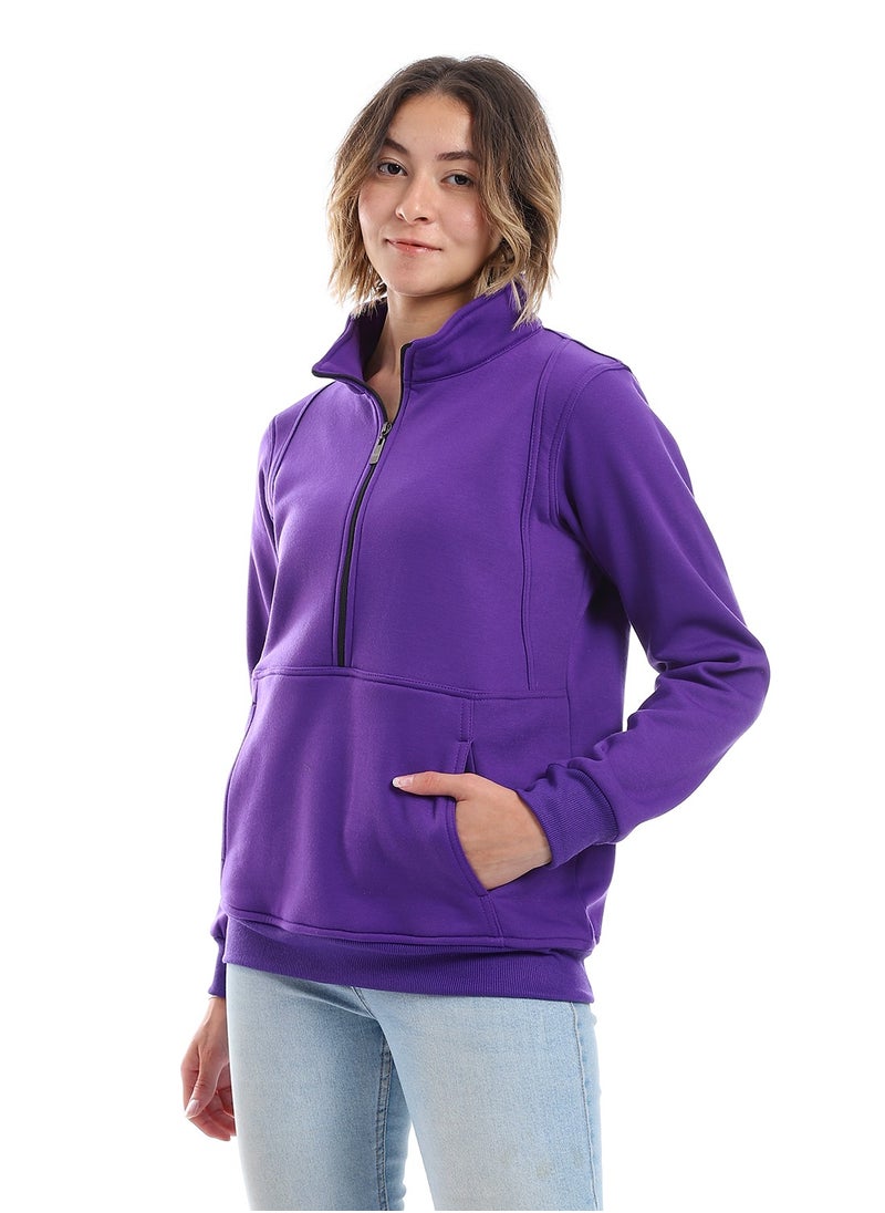 Caesar - Women Closed Hoodie With Front Zipper - Image 1