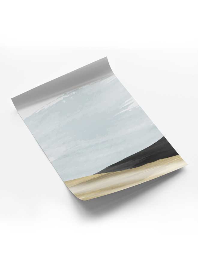 LOWHA Poster Painting Art With Four Separate Pieces Of Double-Sided Stickers Japanese Oriental Style Abstract For Home Bedroom Living Room And Office Decor - Image 1